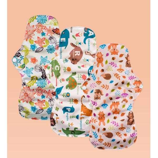 Cloth Reusable Sanitary Pads Black Feminine Bamboo Period Pads Breathable