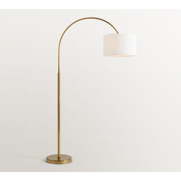 Brass Material Adjustable Height Floor Lamp with Warm White 3500K LED for Living Room Bedroom