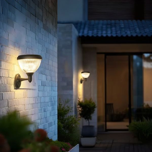 Waterproof Solar Wall Sconce Light – 200LM Bright LED for Home Exterior