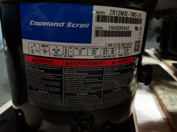 R404 Refrigeration Evaporator , Copeland Hermetic Piston Compressors ZR12M3E-TWD-551