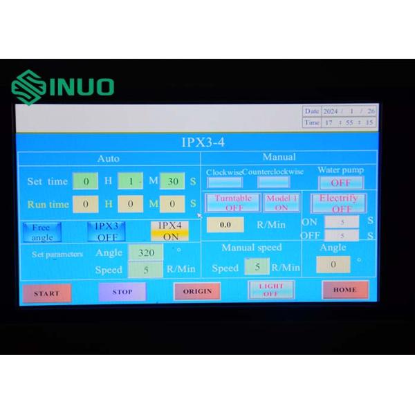 IP-код IEC 60529 IPX3~IPX6 Оциллирующая трубка и реактивная ноздля испытательной камеры