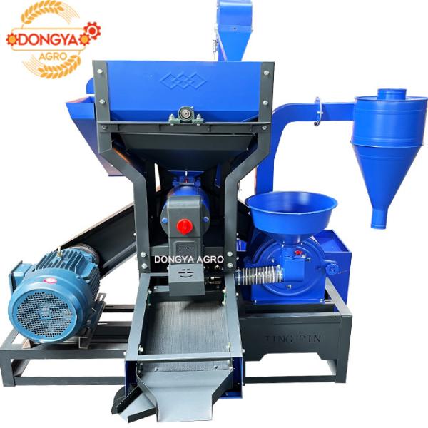 15HP 380V Fine Bran Vibratory Combined Rice Mill Machine 650kg/h with Auto Loading Lifter
