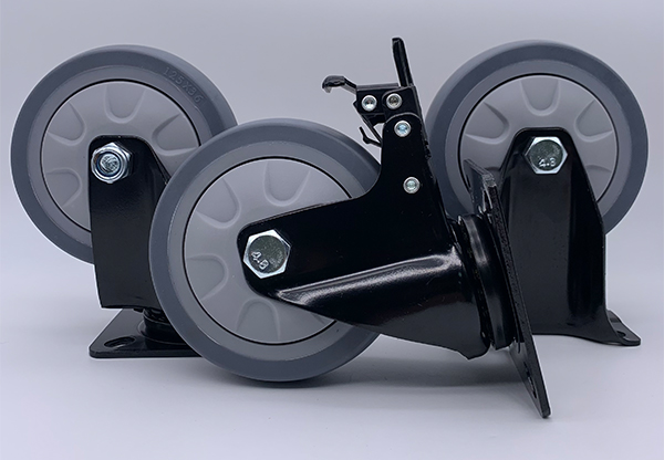 75MM Swivel Thermoplastic Rubber Caster Wheels For Industrial Casters
