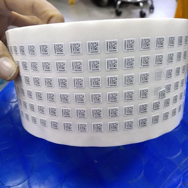 Eco Friendly Waterproof Qr Code Stickers , Custom Vinyl Self Adhesive Stickers