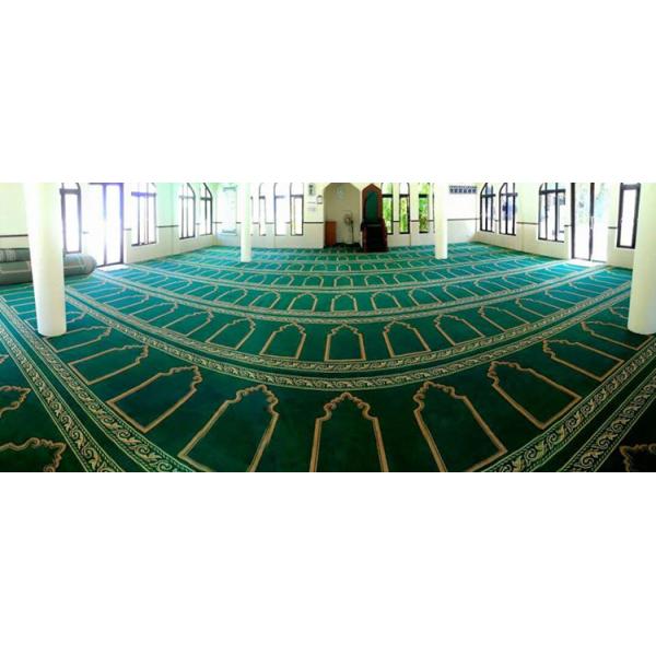 Mosque Prayer Carpet 100% Acrylic Hand Tufted Solution Dyed Islamic Floor Covering