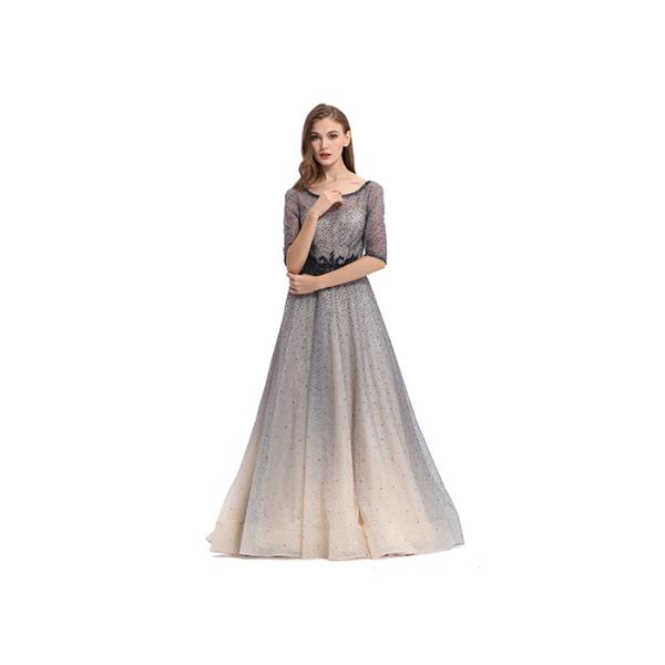 Strapless Ladies Sleeveless Evening Dress / European Style Party Wear Gown