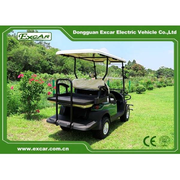 2 Seats+2 Foldable Rear Seat Electric Golf Cart 48V Lithium Battery 30% Climbing Ability