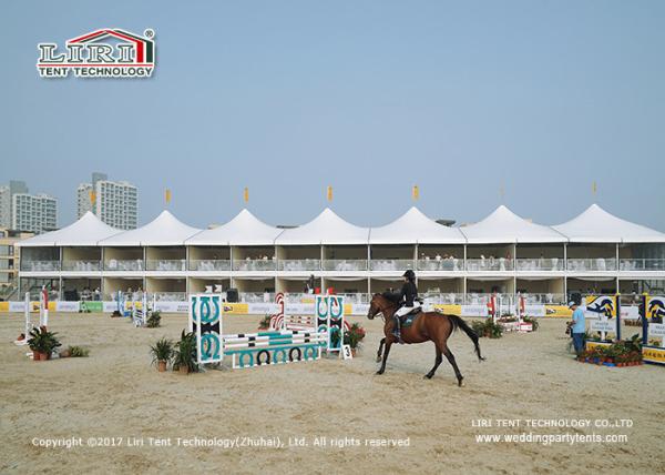 SGS Double Decker Tents For Ceremony / Big A Shape Tent For Horse Arena
