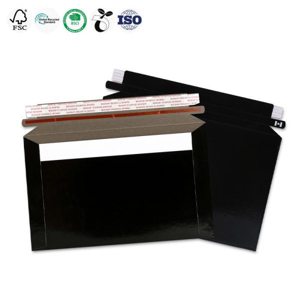 Black Small Cardboard Envelopes Customized Cardboard Shipping Envelopes Durable For Express