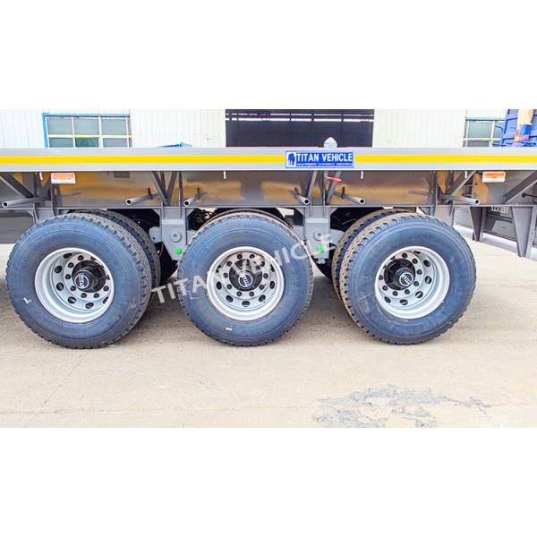 TITAN 40 Ft 3 Axle Container Transport Flatbed Truck Trailer Semi Trailer for Sale in Tanzania
