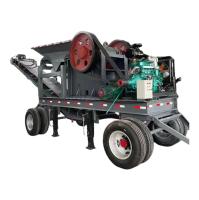 10 20 30 tph de capacidade motor diesel Máquina móvel de trituração de mandíbulas para linhas de produção de processamento de areia e pedra