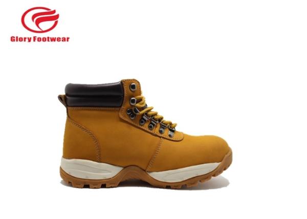 Nubuck Soft Sole Industrial Safety Footwear EVA  With Round Cotton Lace Sport Style
