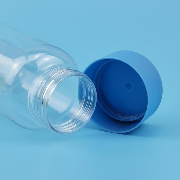 ANIMAL DOMÉSTICO transparente Juice Bottle With Screw Cap plástico de 550ml 29oz