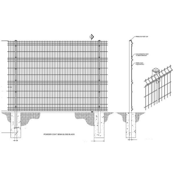 Le PVC a enduit le finissage et le fil incurvé par 3D Mesh Fence de cadre
