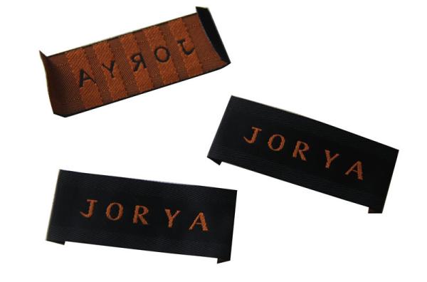 Crochet Handmade Clothing Labels Soft Edge Satin Surface Acurate logo end foled for garment
