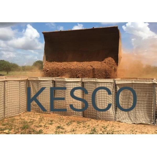 Песок заполнил барьер бастиона Hesco стены барьера анти- взрыва барьеров военный