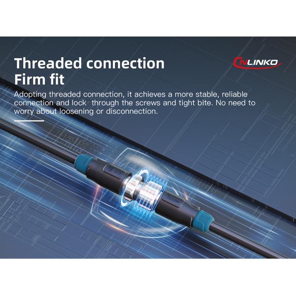 Cnlinko M12 ip68 male female 2 3 4 5 8 pin  aviation circular plug led power  industrial waterproof cable wire connector