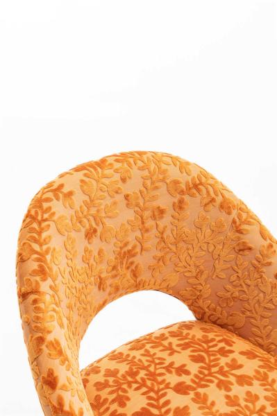 Orange Leisure 360Degrees Living Room Office Chair D18.90”Velvet Fabric