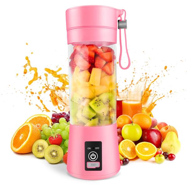 Silicone PC Electric Mini Ice Bottle Blender Home USB 2/4/6 Blades Juicer Cup Machine
