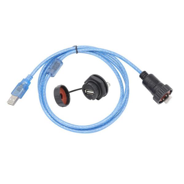 125V Operating Voltage IP67 Waterproof Signal Connector USB Male To Female Adapter with PA66 Nylon Material
