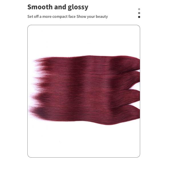 Straight 99j 12inch Colored Human Hair Bundles For Birthday And Wedding