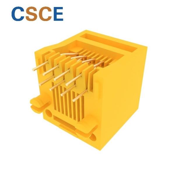 180 Degrees Vertical RJ45 Modular Jack Retention Strength 7.7KG.F MIN Between Jack / Plug