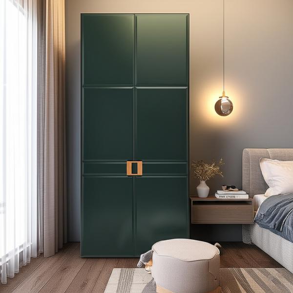 Modern Light Luxury Shaker Wardrobe Doors With Aluminum Edge 22mm Thick ENF Certified