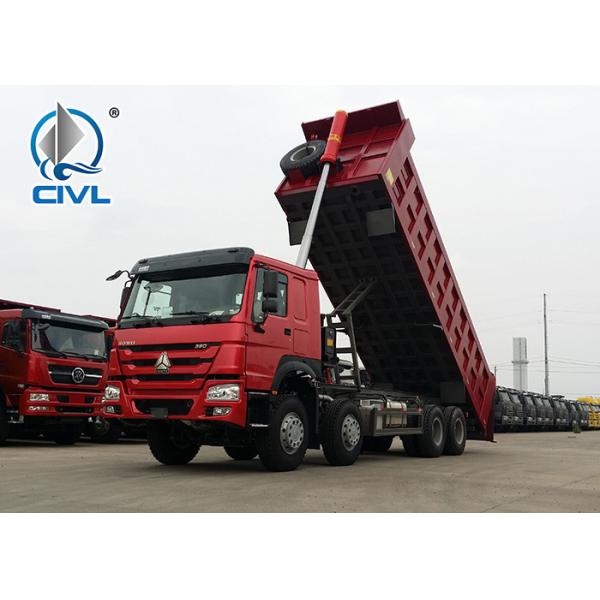 50T Heavy Duty Dump Truck SINOTRUK HOWO A7 DUMP TRUCK 8x4 With Front Lifting
