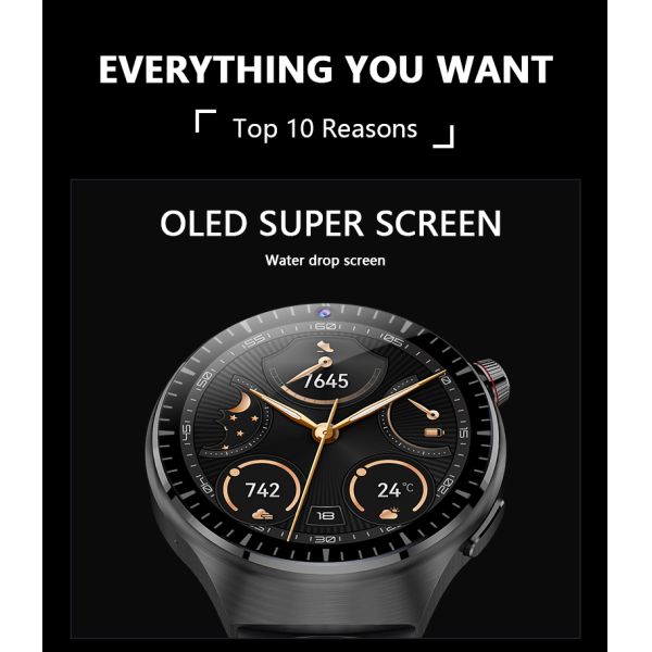 Eraysun 4G Smartwatch GPS NFC Amoled Screen Dual Camera Video Call Play Store Google Apps IP67 2+16GB Android B14 Smart Watches
