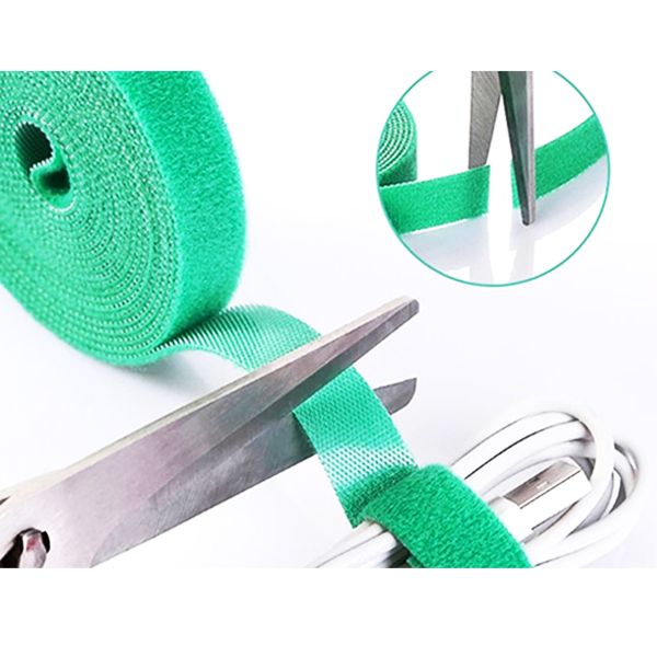 Dansky Custom Size Color Self-Adhesive Cable Ties Strap Eco-Friendly Back-to-Back Hook Loop Strap Tape Cable Management