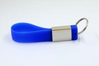 O punho instantâneo impermeável USB do silicone do UDP conduz 64GB com porta-chaves