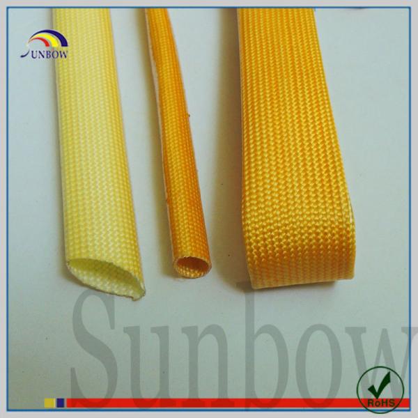 High quality Oil proof PU Varished  Fiber glass Sleeve for wire insulation