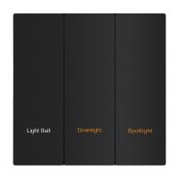 O interruptor da luz de aço inoxidável de Knx, Smart Home comuta o painel do metal de dois grupos