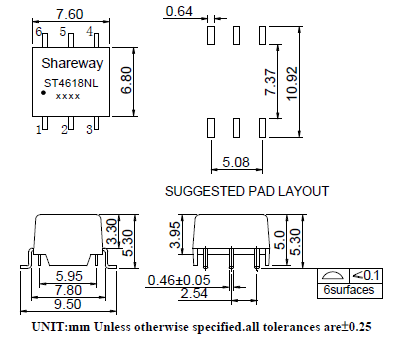 Трансформаторов изоляции HCTSM80305BAL 5KV изоляция Toroidal высокая для SN6501 SN6505B
