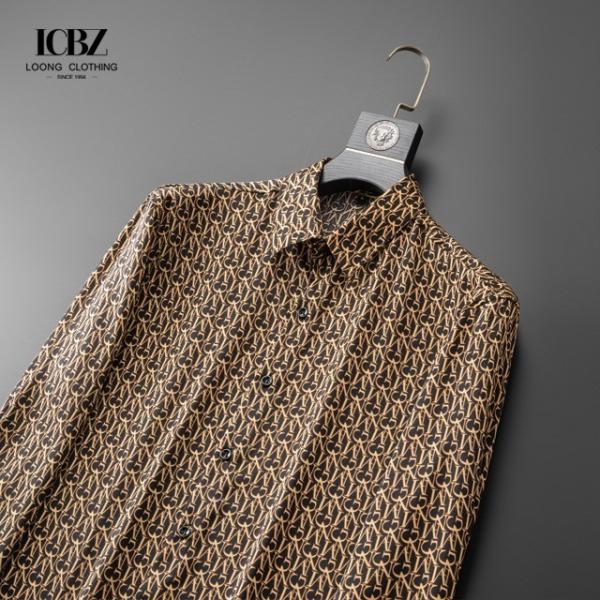 Outono Casual Moda Manga Longa Customizado camisa de tamanho grande Impressão de logotipo para Mens Designer