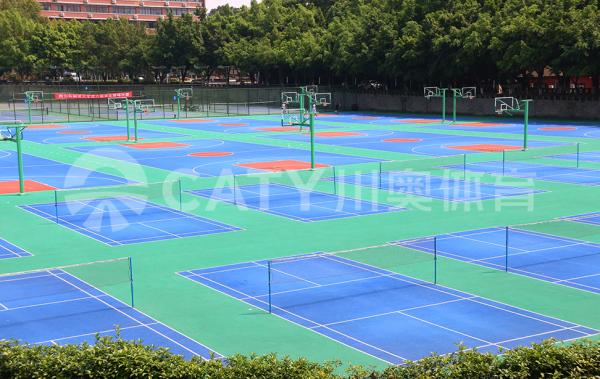 Prefabricated Sports Rubber Floor Basketball Court Practical Waterproof