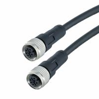 Código impermeável elétrico 3 do conector circular A 4 5 cabo moldado conector do sensor dos pinos M12