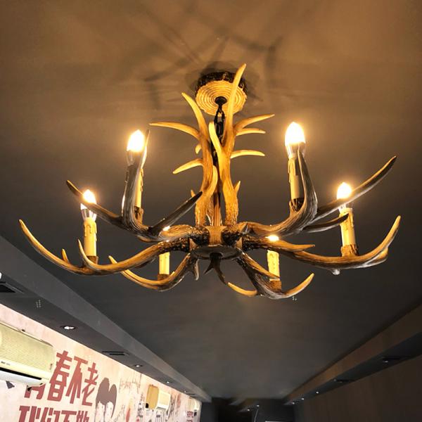 Deer horn chandelier for Coffee Shop Bedroom Living room Lighting Fixtures (WH-AC-04)
