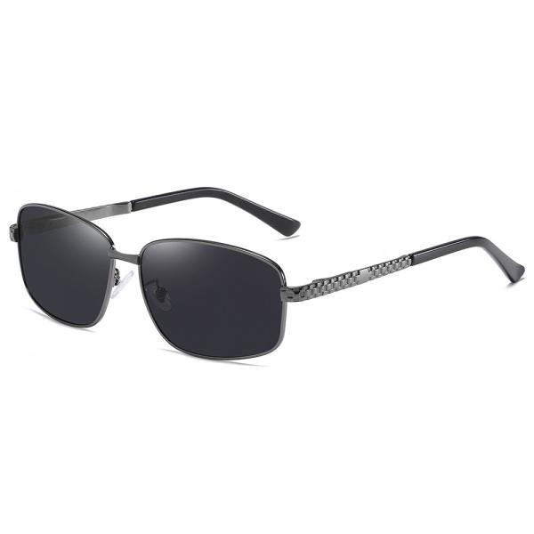 Adult Trend Outdoor Shades Metal Frame Polarized Sunglasses Mens Luxury Black Frame