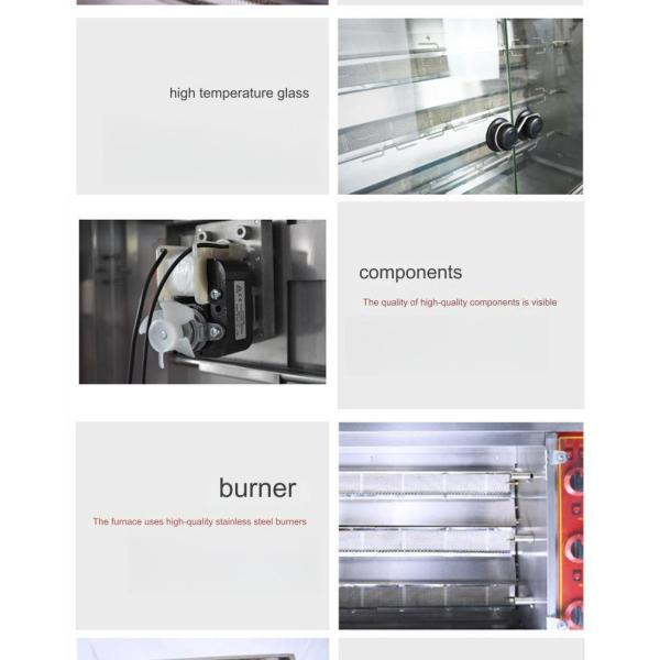 BBQ Meat Skewer Machine with Automatic Rotating Chicken Grill and Gas/Electric Heating