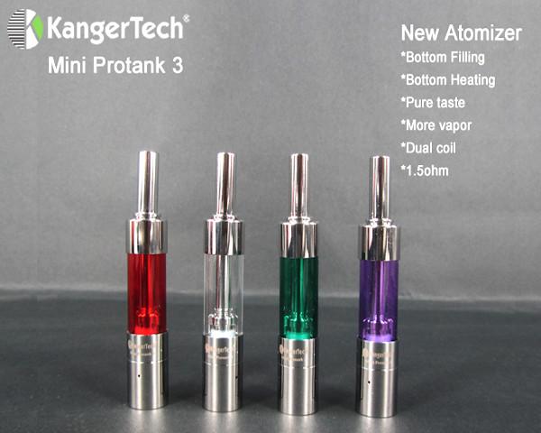 Genuine Kanger Mini Pro Tank 3 Dual coil 1.5ohm Pyrex Glass Tube new arrival vapor ecig