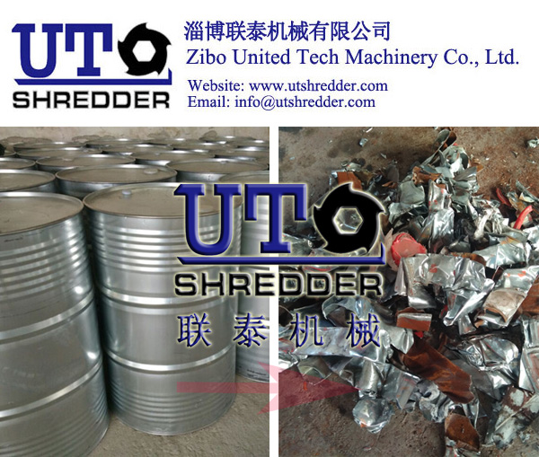 high capacity metal cans crushing machine, waste iron bottle shredder, double shaft shredder, high efficiency, low noise