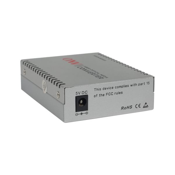 Steel Housing 2 Port Gigabit Optical Fiber Converter With 1.25G SC Fiber Port