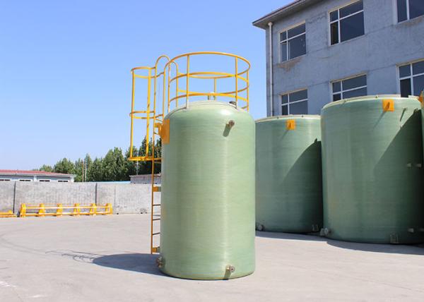 Cylindrical Vertical Frp Chemical Storage Tanks Filament Winding