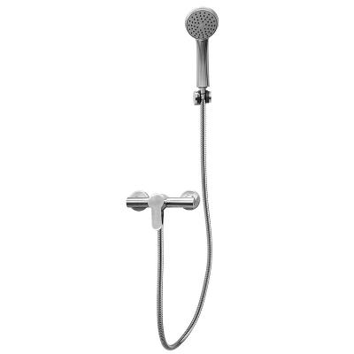 Sistema fixado na parede Chrome do grupo do chuveiro da mão redonda do agregado familiar do hotel do banheiro de Handshower