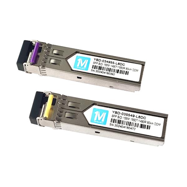 155M BIDI LC Interface 100km 1490nm/1550nm DDM WDM Simplex Optical Module Transceiver SFP Module Connectivity Solutions