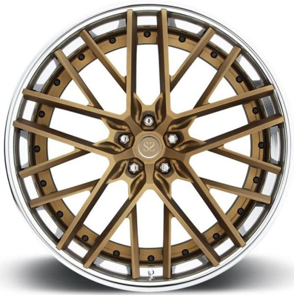 A liga de alumínio de A6061 T6 3 partes forjou o ajuste preto Hyper das bordas para Audi RS6 18 19 20 e 21 incehs