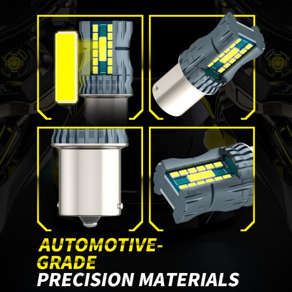 Waterproof 12V 1156 3030 24LED+2COB Brake Turn Signal Lights 3156 Dual Color Led Bulb