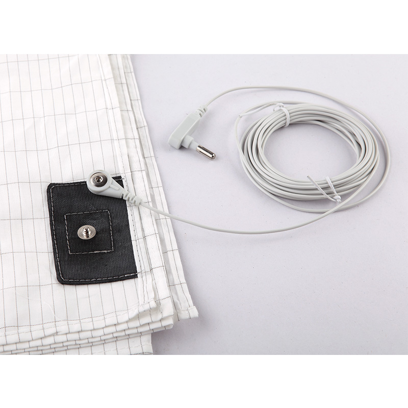 Bed Flat king Queen Full Size Flat Grounding Earthing Bed Sheet White Gray Green Color With Grounded Earthing Cord Earthed Sheet