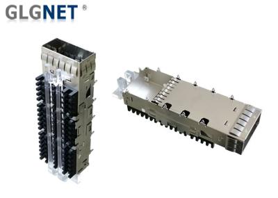Single Port SFP Cage Connector Press Fit Or Solder Post Mount Type